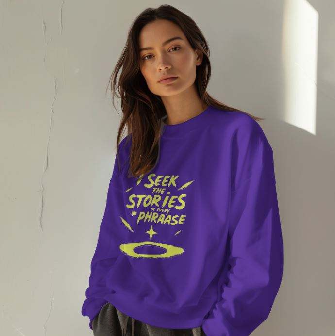 PURPLE WOMEN'S SWEATSHIRT