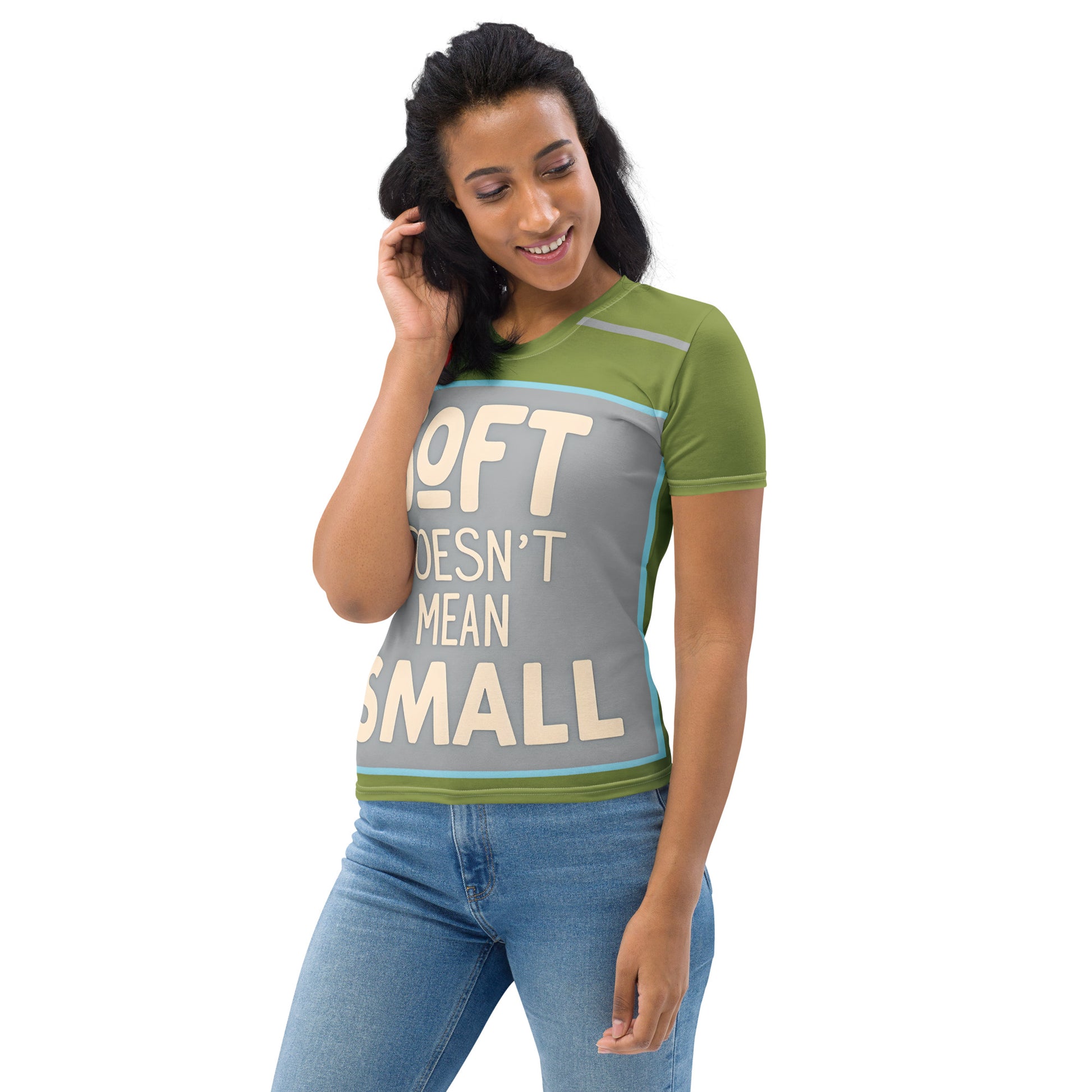 This printed t-shirt is super smooth, comfy, and fade-resistant. Featuring "SOFT DOESN'T MEAN SMALL" for a powerful, stylish statement.

